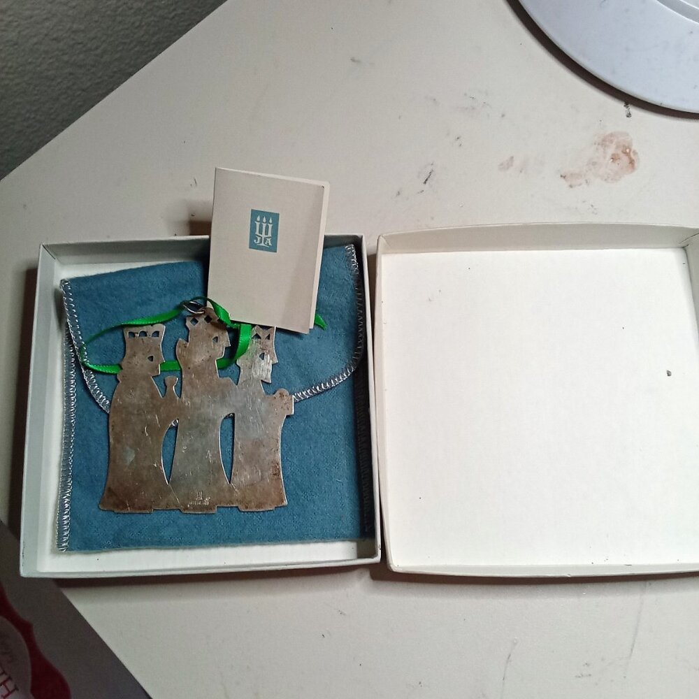 James Avery Sterling Ornament w/box -Three Kings- Hallmarked JA STERLING Retired